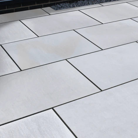 Kandla Grey Indian Sandstone Paving Slabs - Sawn & Honed - 600x300 - 20mm - Smooth Paving