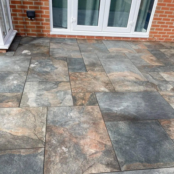 Rustic Slate Outdoor Porcelain Paving Tiles