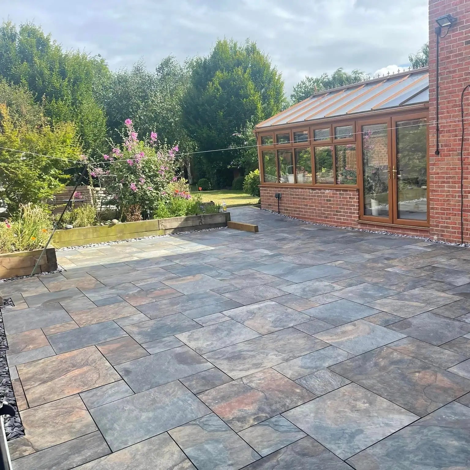 rustic slate porcelain paving mix pack