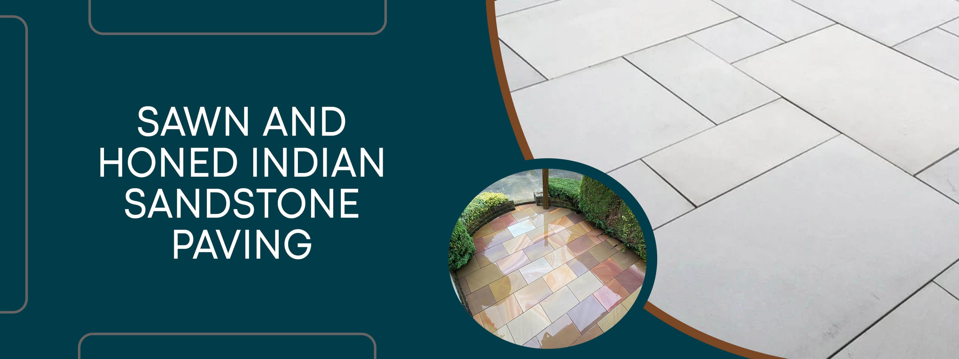 SAWN AND HONED INDIAN SANDSTONE PAVING