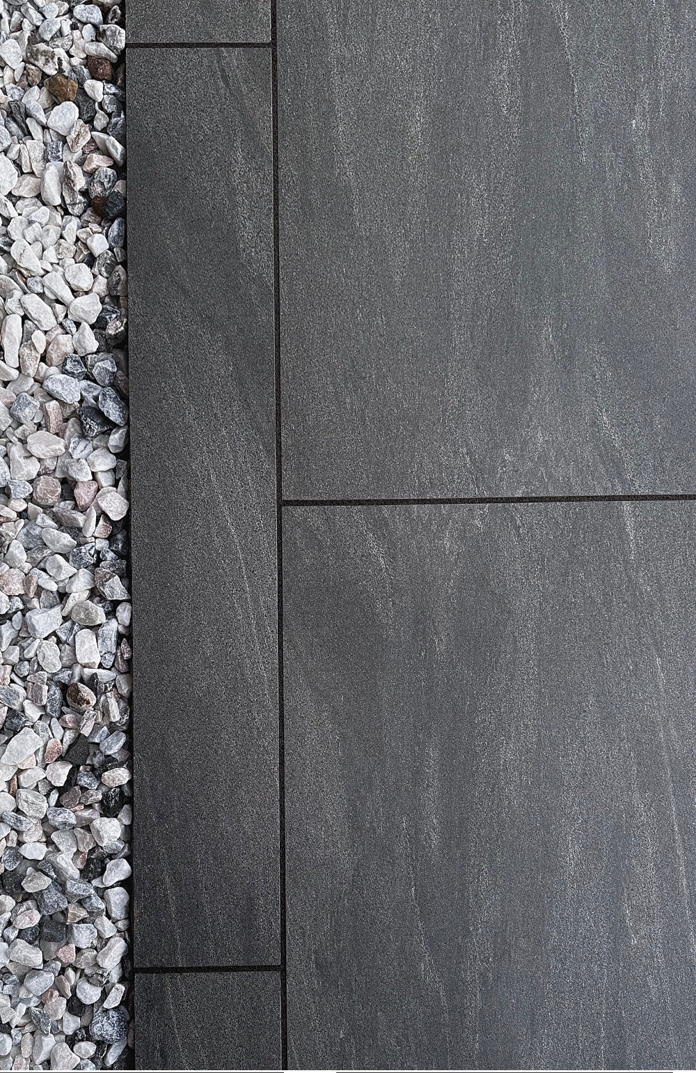 black porcelain edging