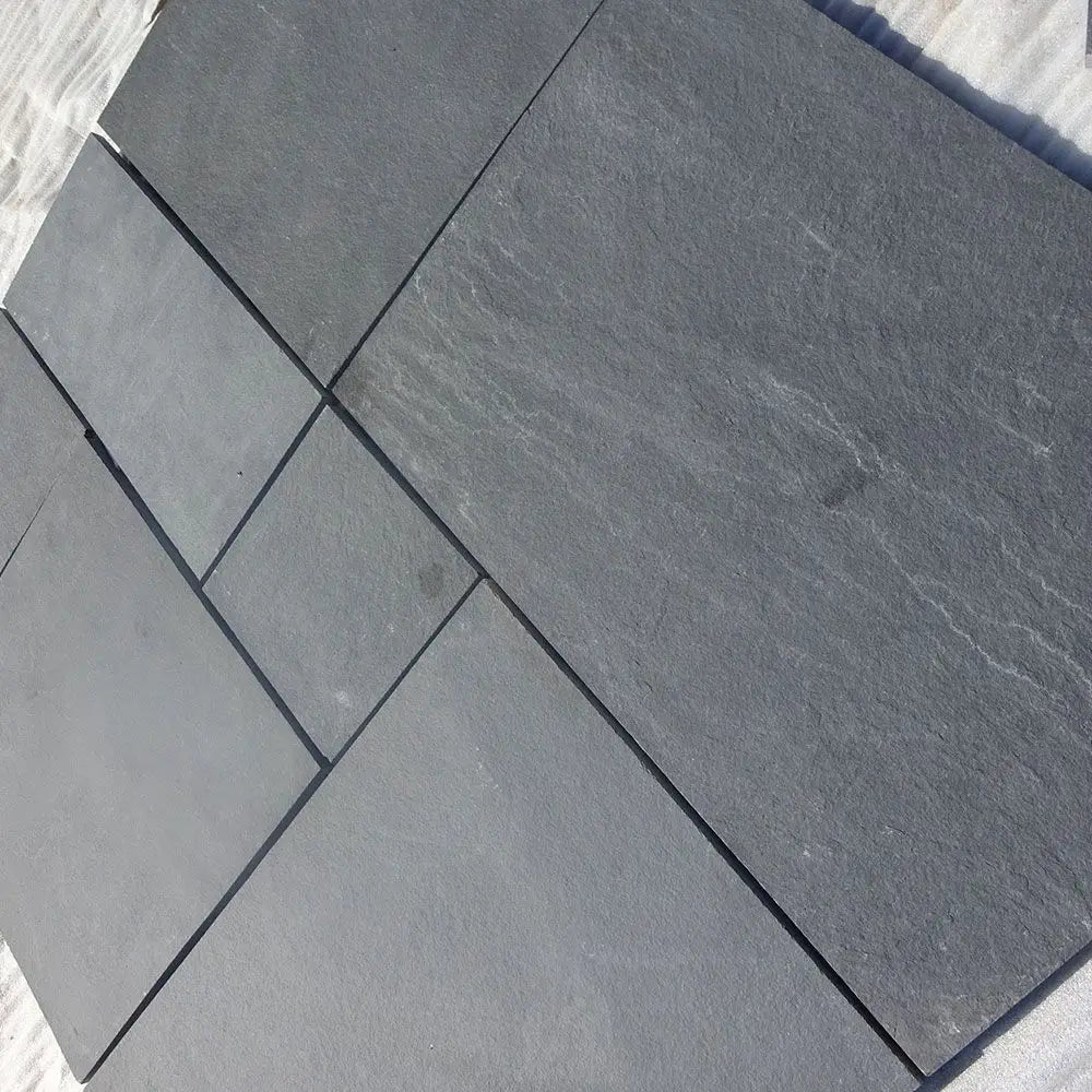 black limestone paving mix pack sawn edge