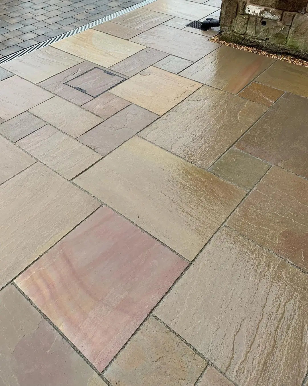 rippon buff sandstone paving patio pack