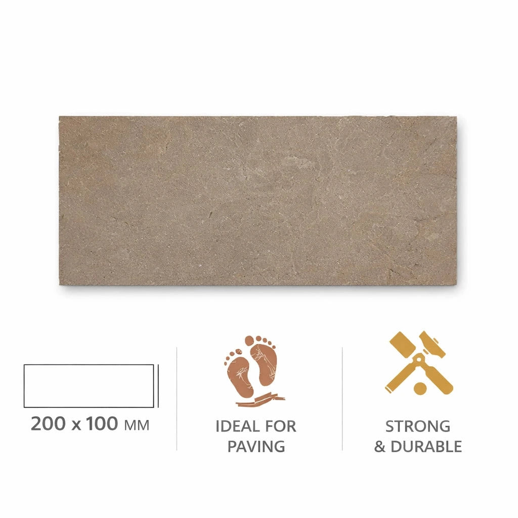 buff riven sandstone paving sample