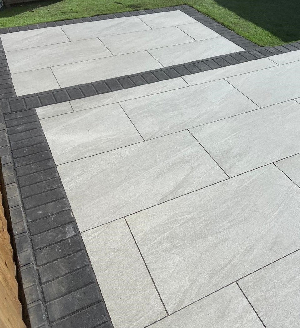 County Light Grey Outdoor Porcelain Paving Tiles - 900x600 - 20mm