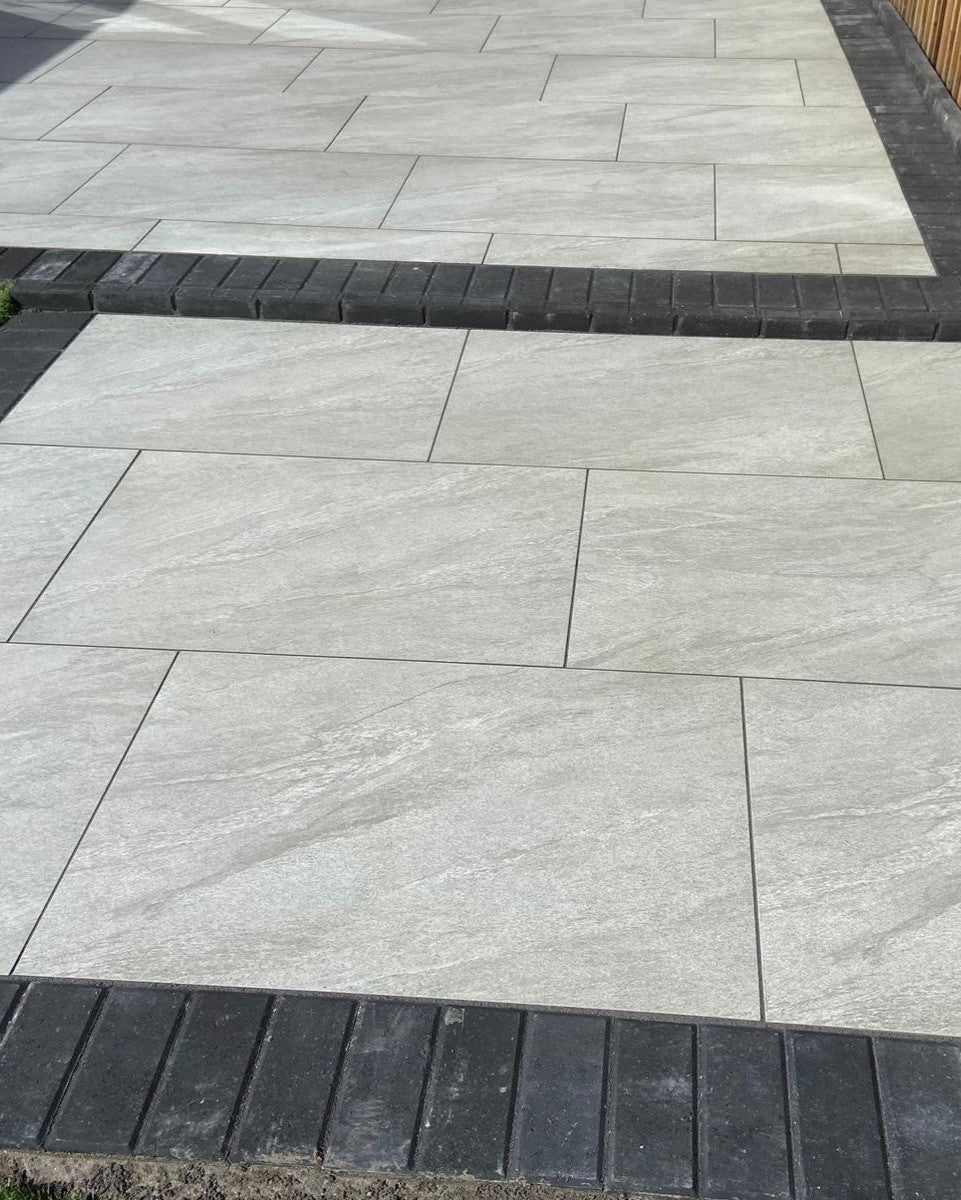 County Light Grey Outdoor Porcelain Paving Tiles - 900x600 - 20mm