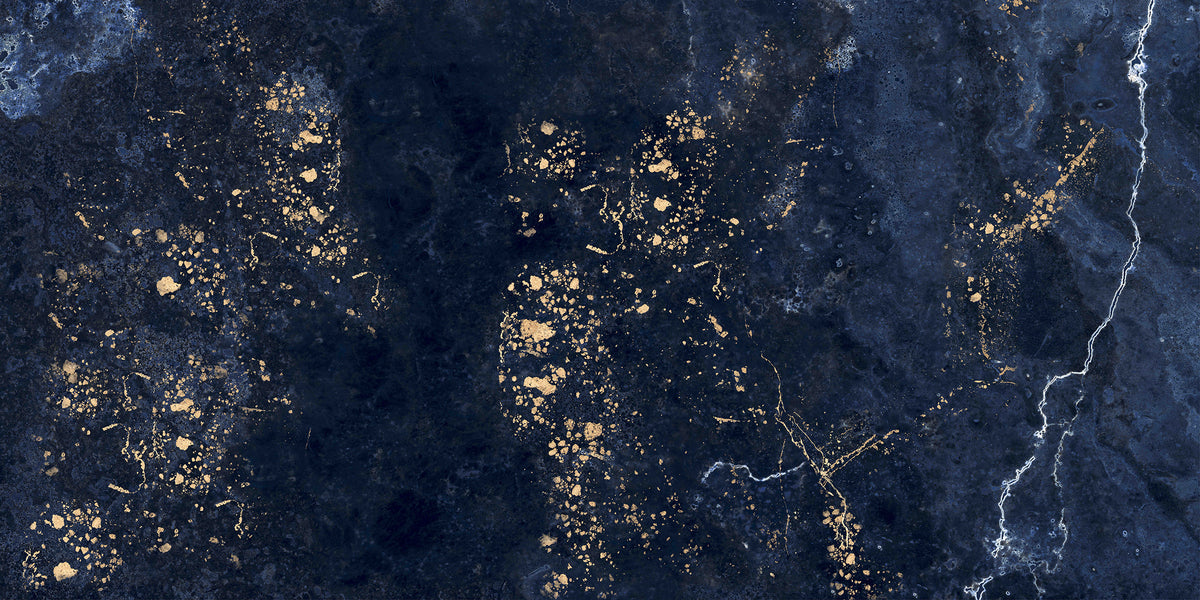 fortuna blue gold lappato porcelain 600x1200