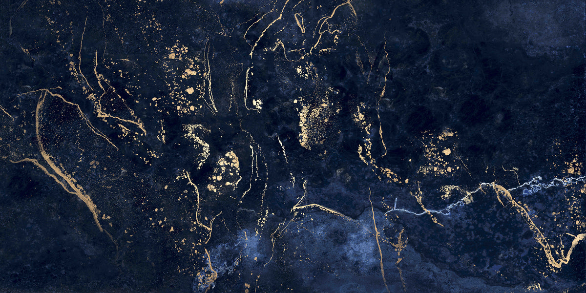 fortuna blue gold lappato porcelain 600x1200