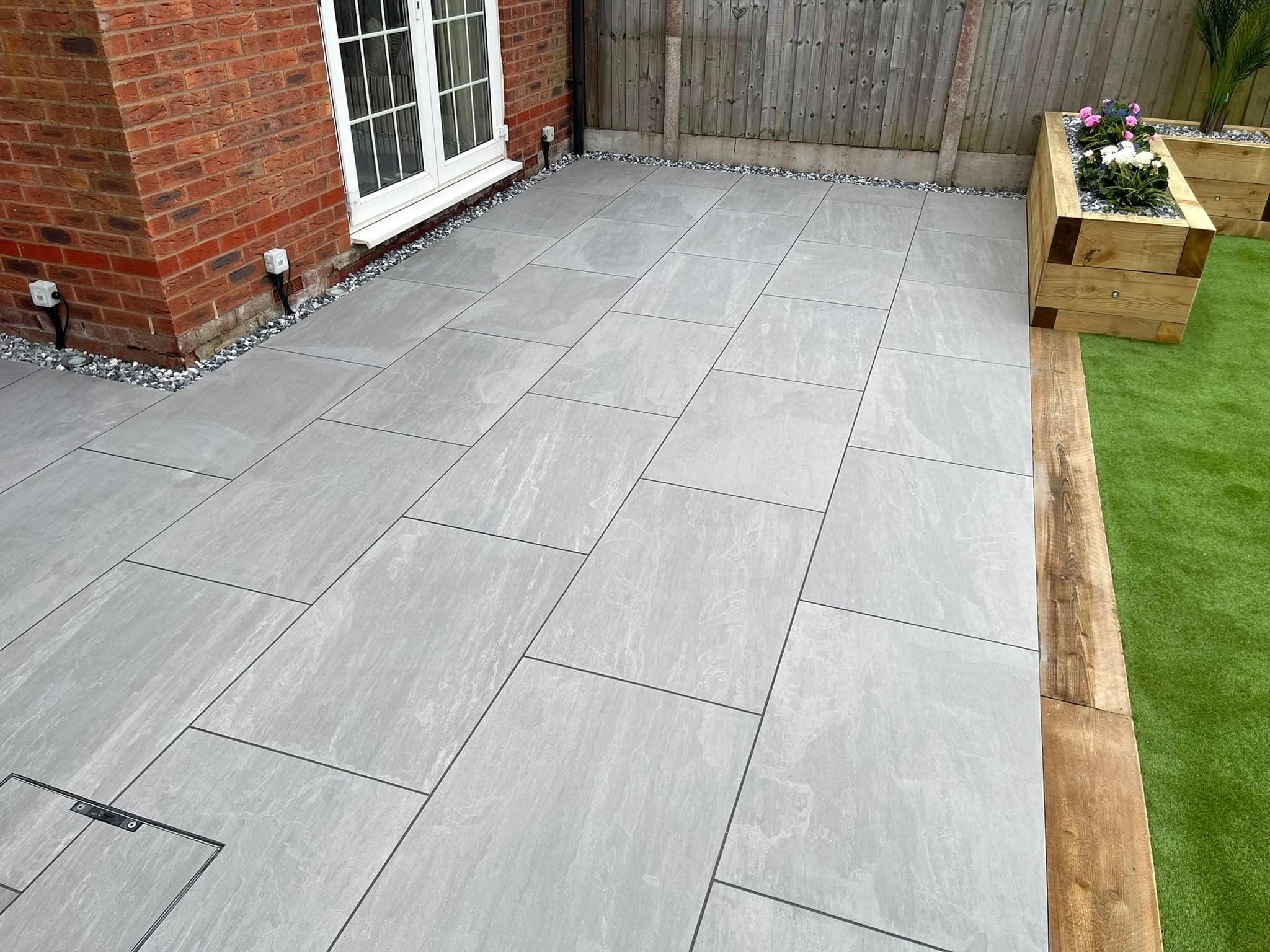 Kandla Grey Outdoor Porcelain Paving Tiles - 900x600 - 16mm