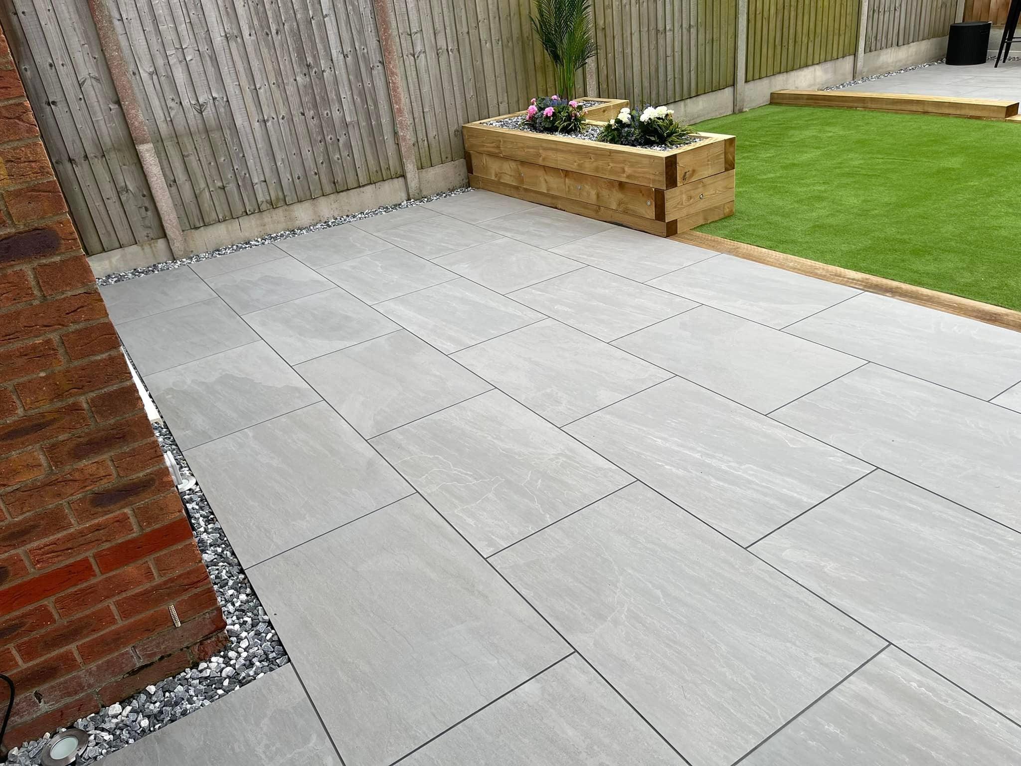 Kandla Grey Outdoor Porcelain Paving Tiles - 1200x600 - 20mm