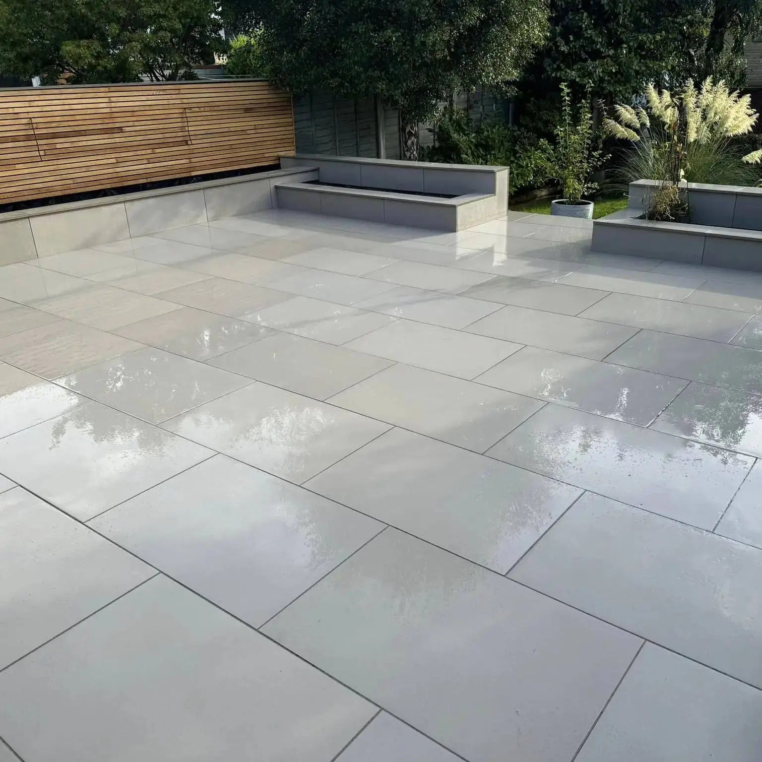 kandla grey smooth porcelain paving 900x600