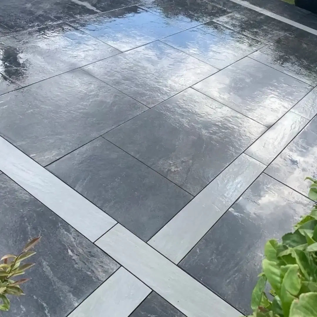 grey porcelain edging