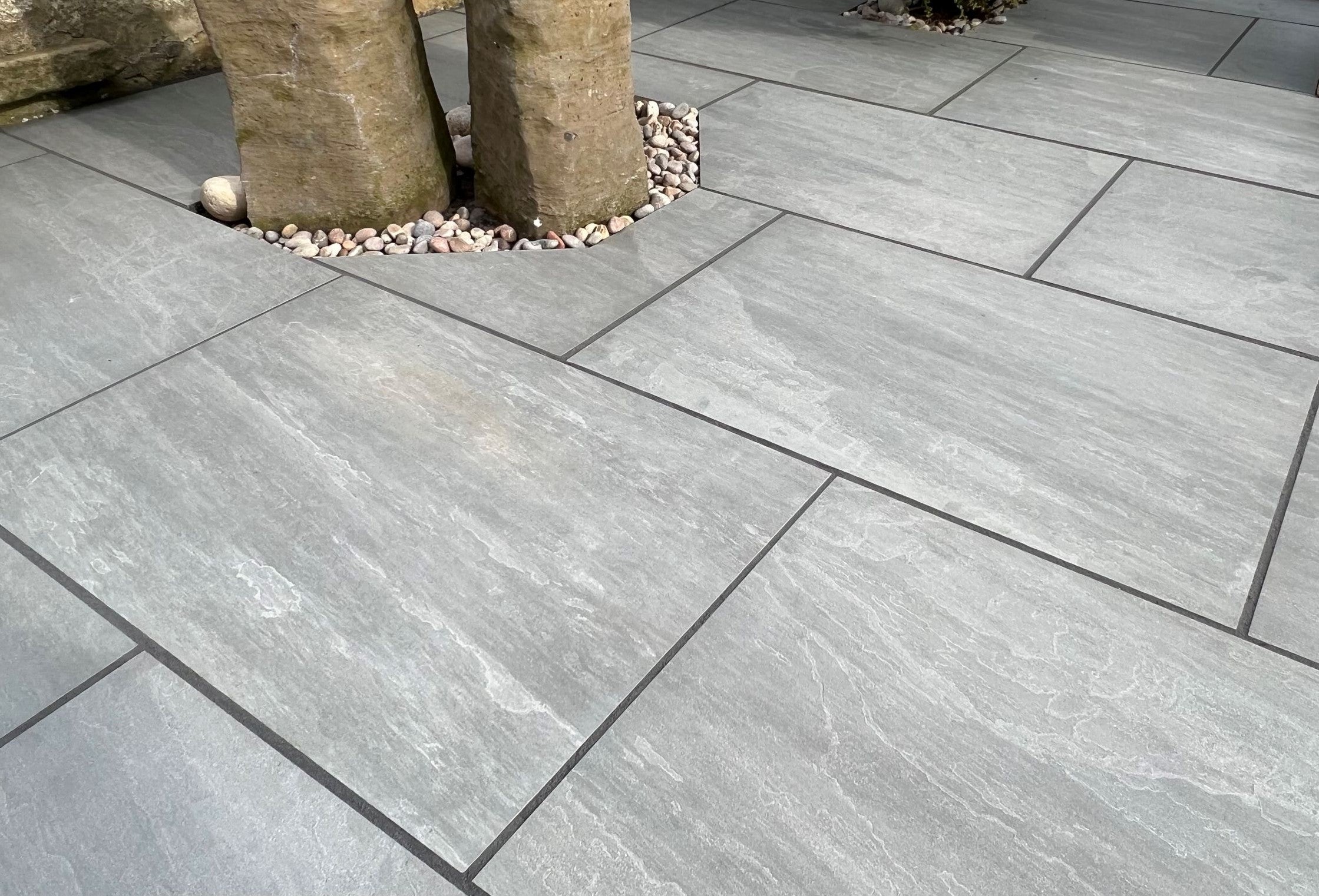 Kandla Grey Outdoor Porcelain Paving Tiles - 1200x600 - 20mm