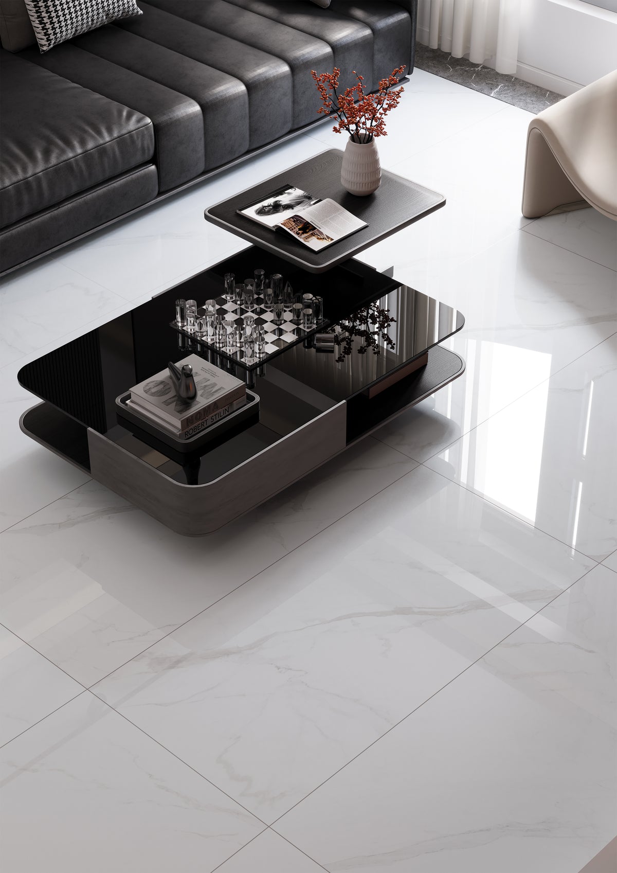 marmi statuario full lappato porcelain 600x1200