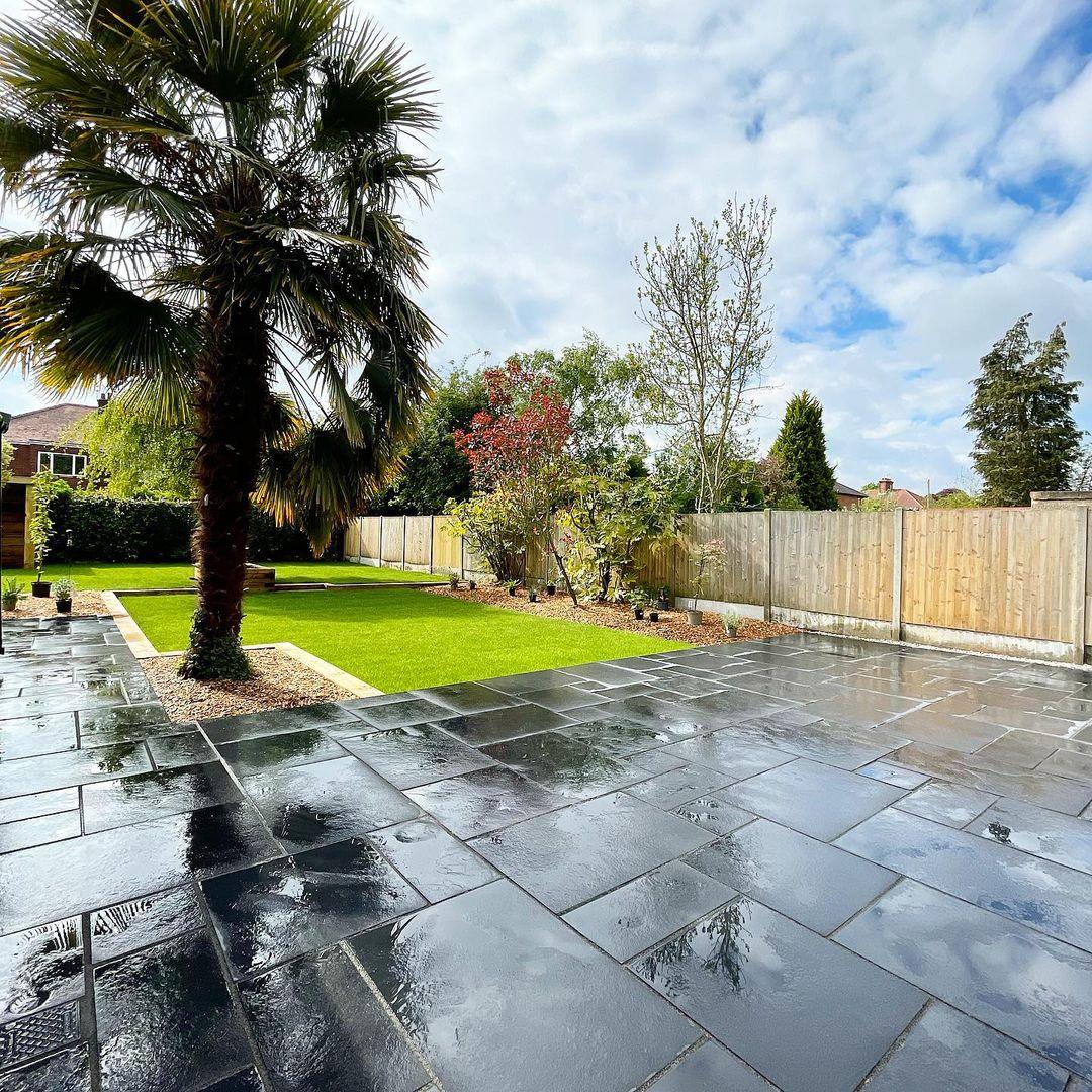 black limestone paving mix pack sawn edge