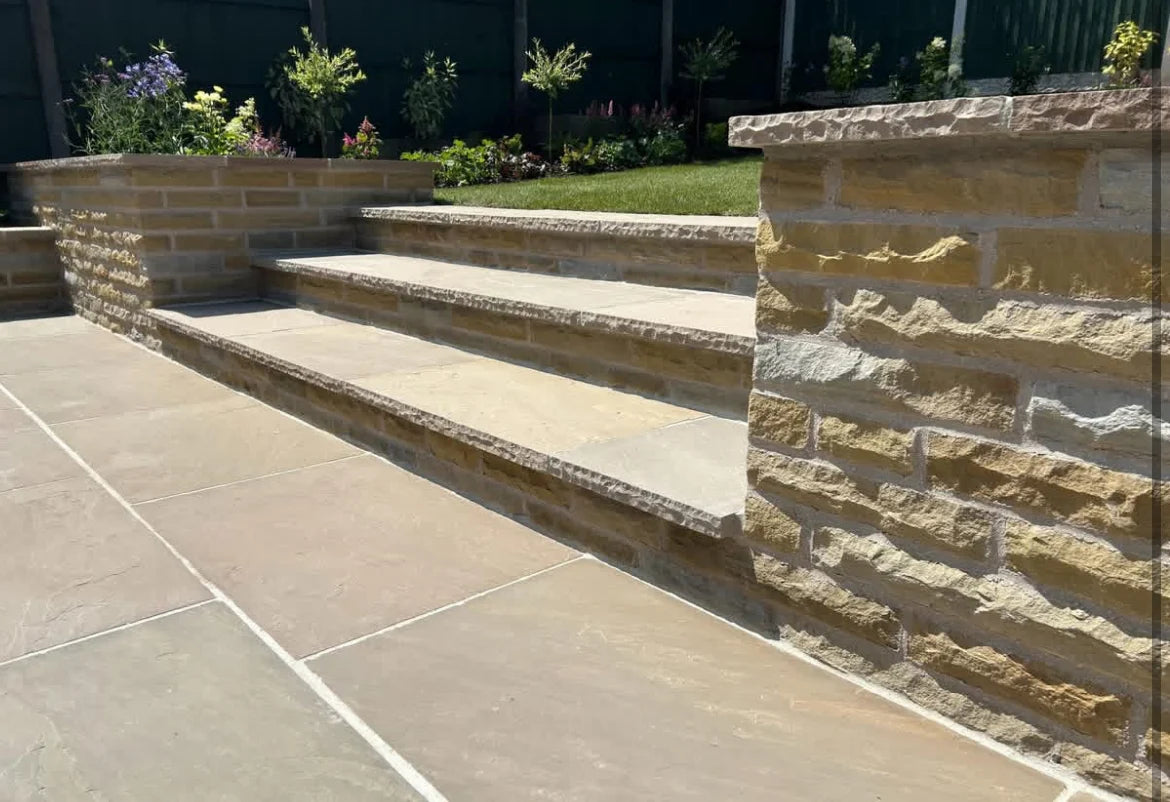 raj green sandstone coping edging 900x150x40