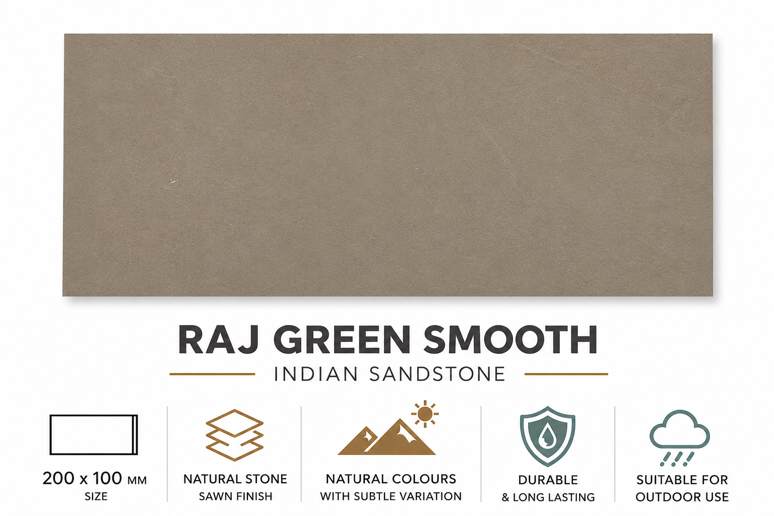 raj smooth sandstone paving sample