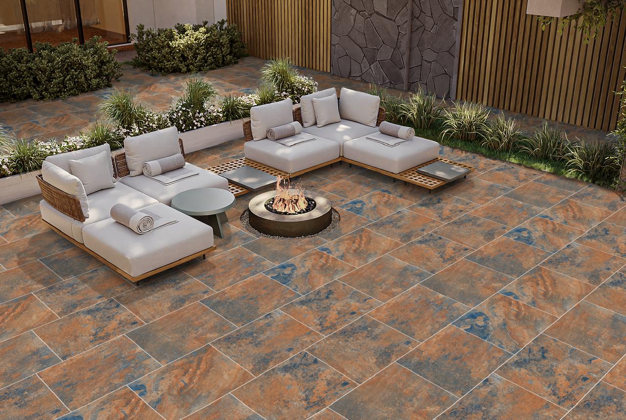 rustic slate porcelain paving 20mm