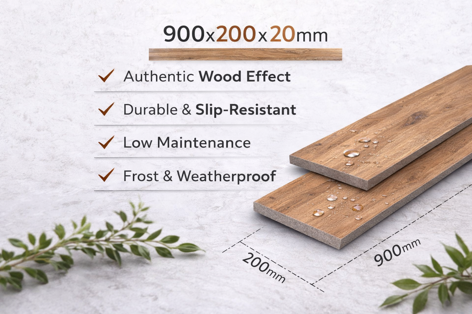 deckwood caramel porcelain