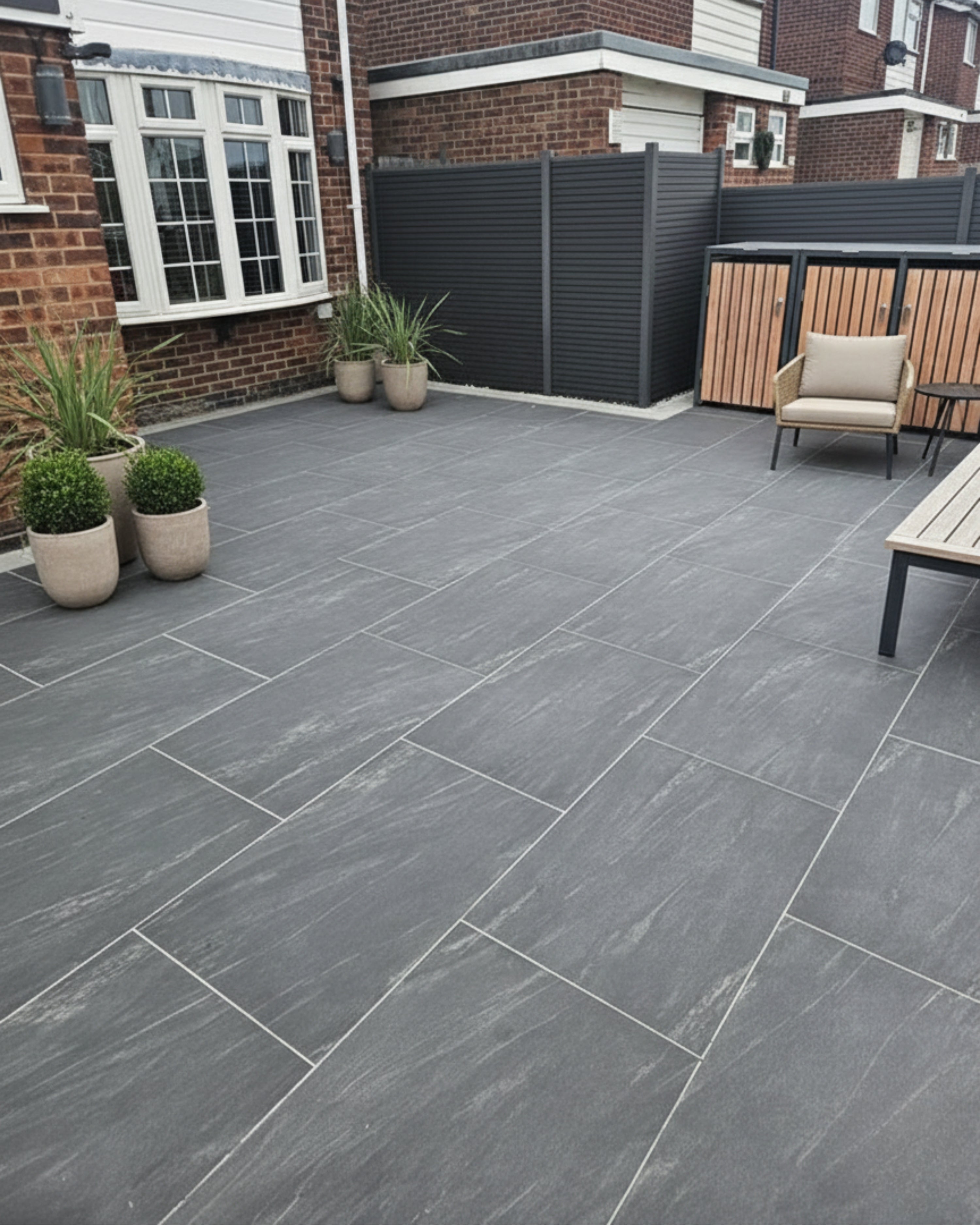 anthracite black porcelain paving 900x600 16mm