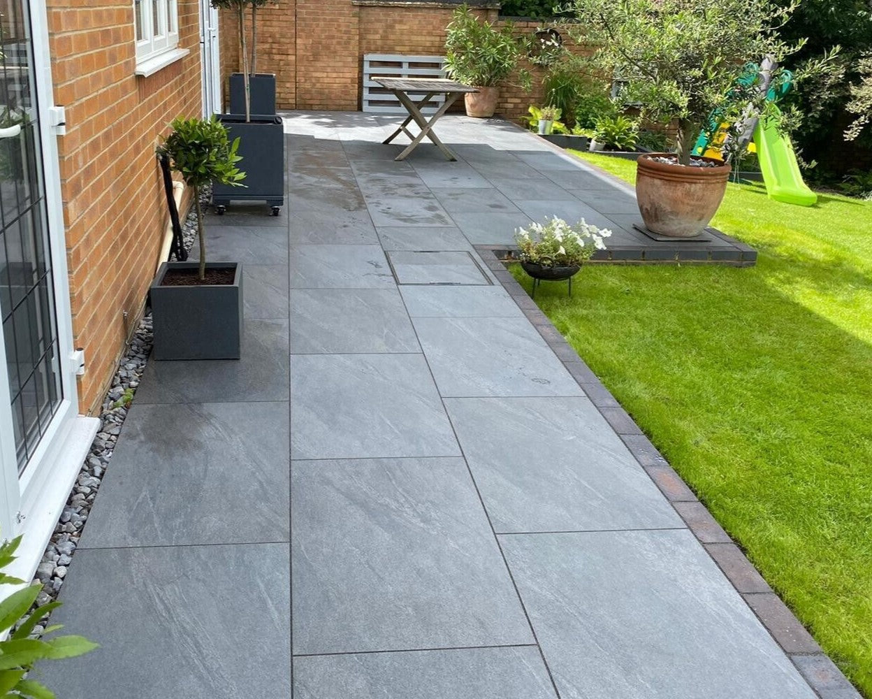 Anthracite Grey Outdoor Porcelain Paving Tiles - 900x600 - 20mm