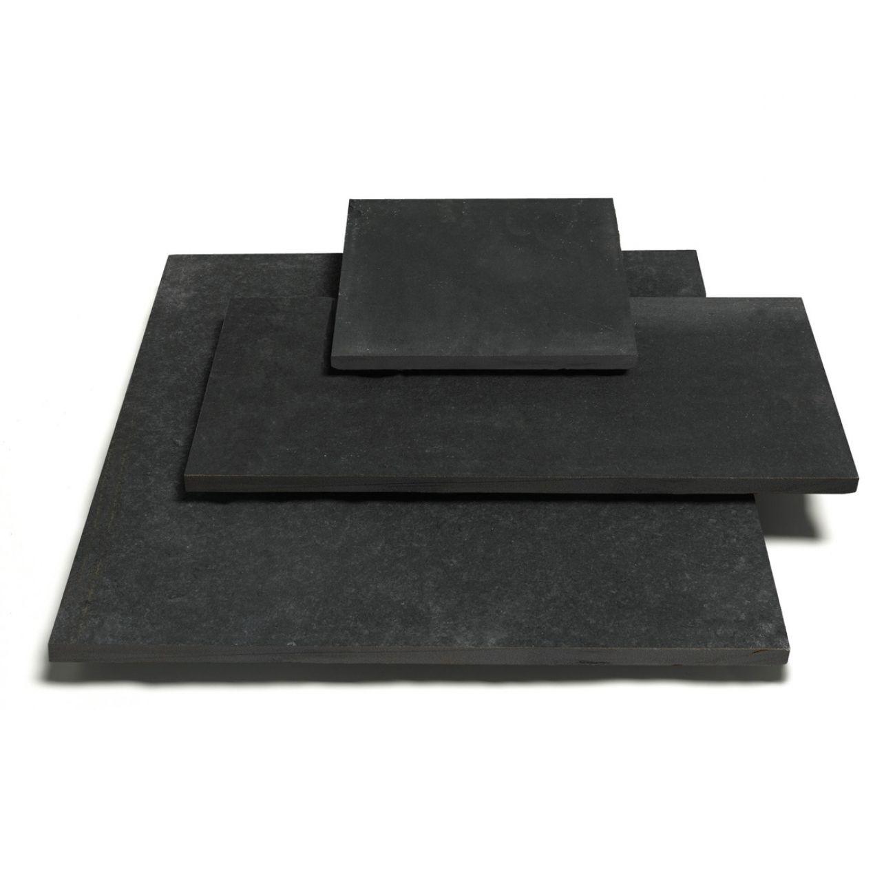 Kadapa Black Indian Limestone Paving Slabs - Riven - Sawn Edge - Patio Pack - 22mm