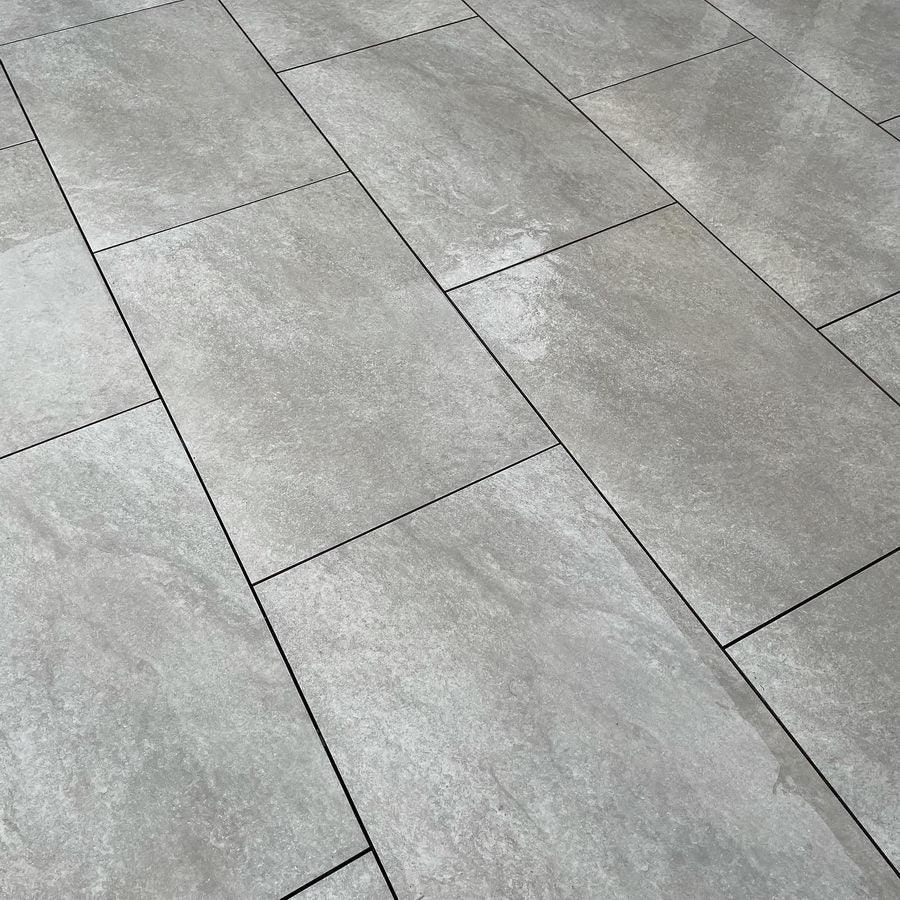 Hammerstone Grey Outdoor Porcelain Paving Tiles - 900x600 - 20mm