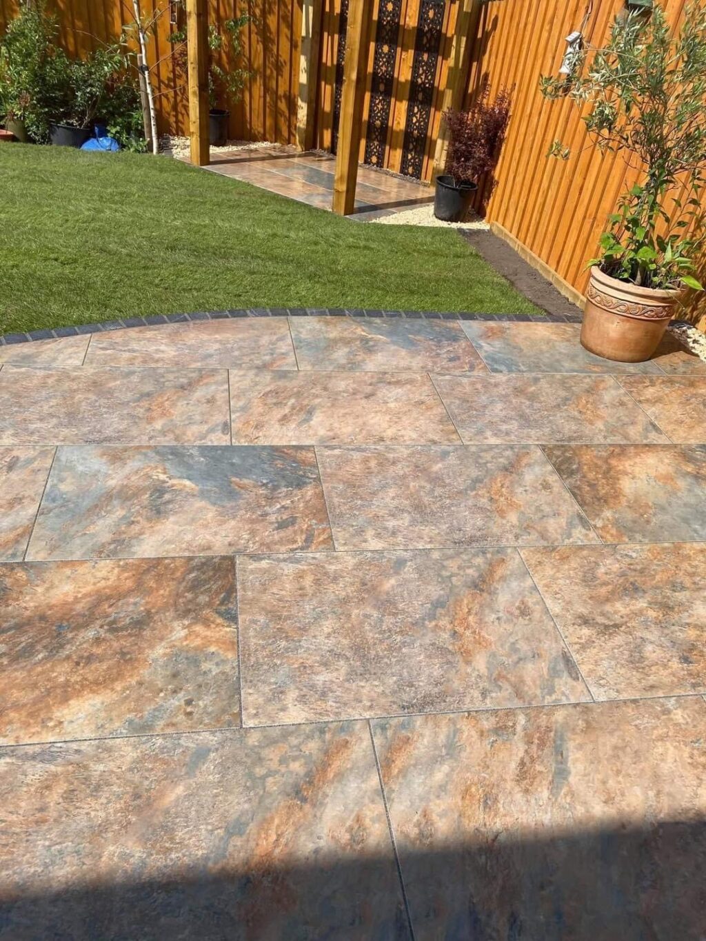 rustic slate porcelain paving 20mm