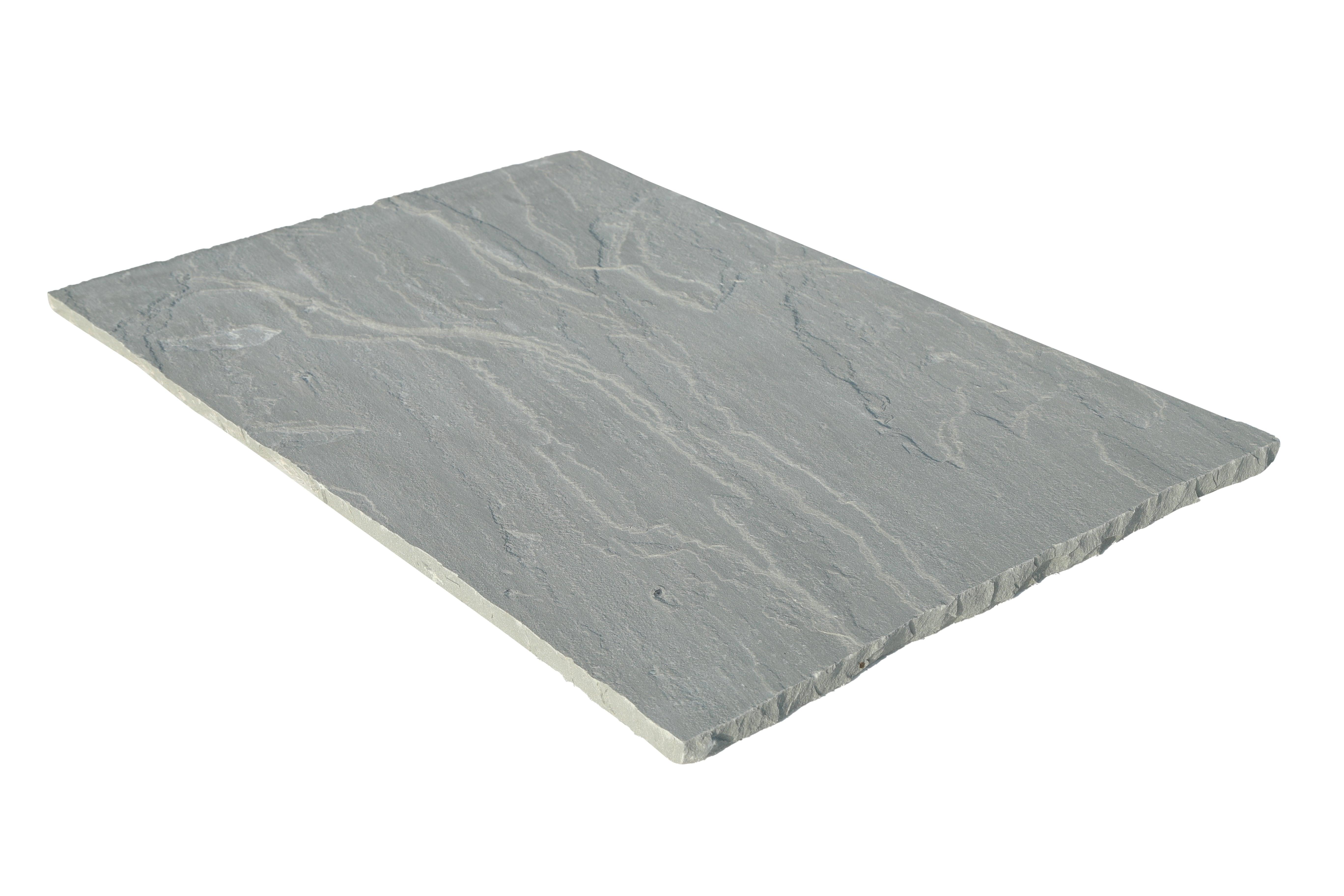 Kandla Grey Indian Sandstone Paving Slabs - Riven - 900x600 - 22mm - UniversalPaving