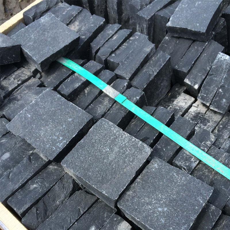 black limestone setts 20x10 cm