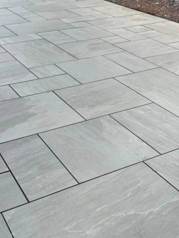 Kandla Grey Outdoor Porcelain Paving Tiles - Mix Pack - 20mm