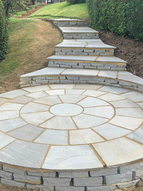 Kandla Grey Sandstone Circle - Handcut - 22mm Calibrated