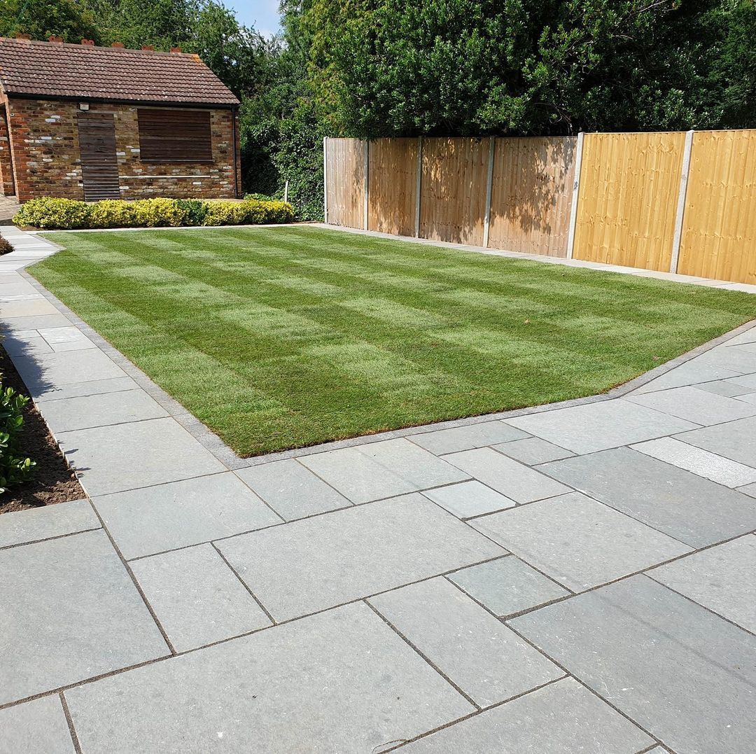 kota blue limestone paving patio pack sawn edge