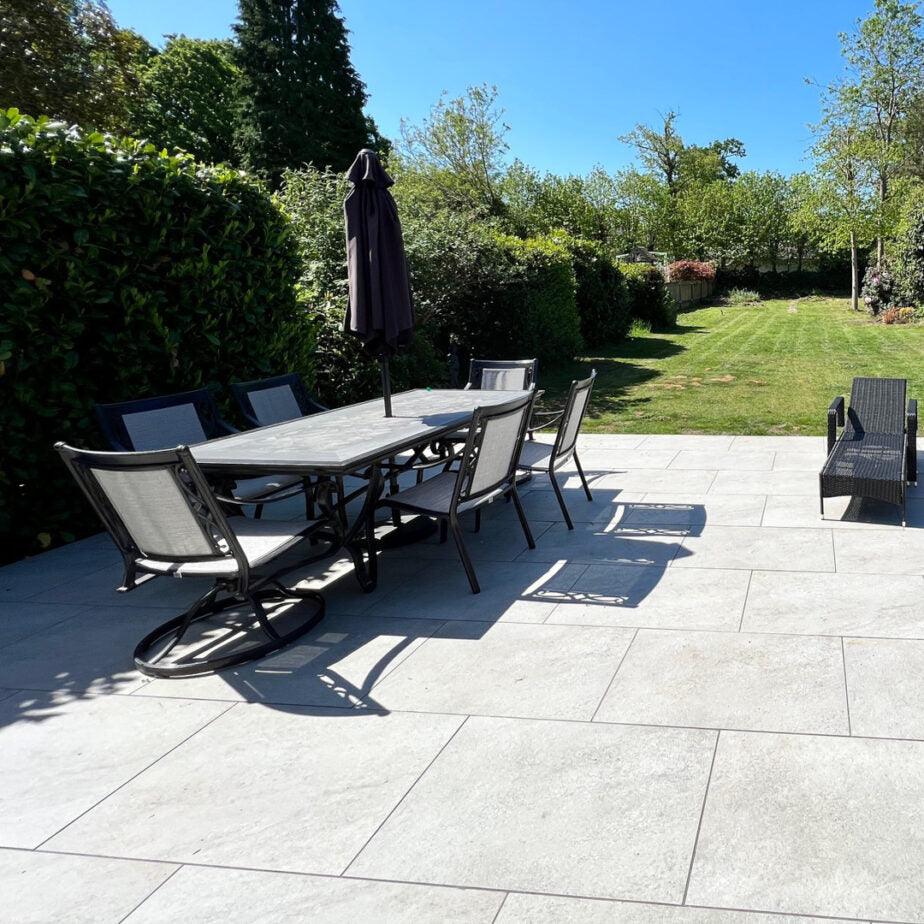 Hammerstone Grey Outdoor Porcelain Paving Tiles - 900x600 - 20mm