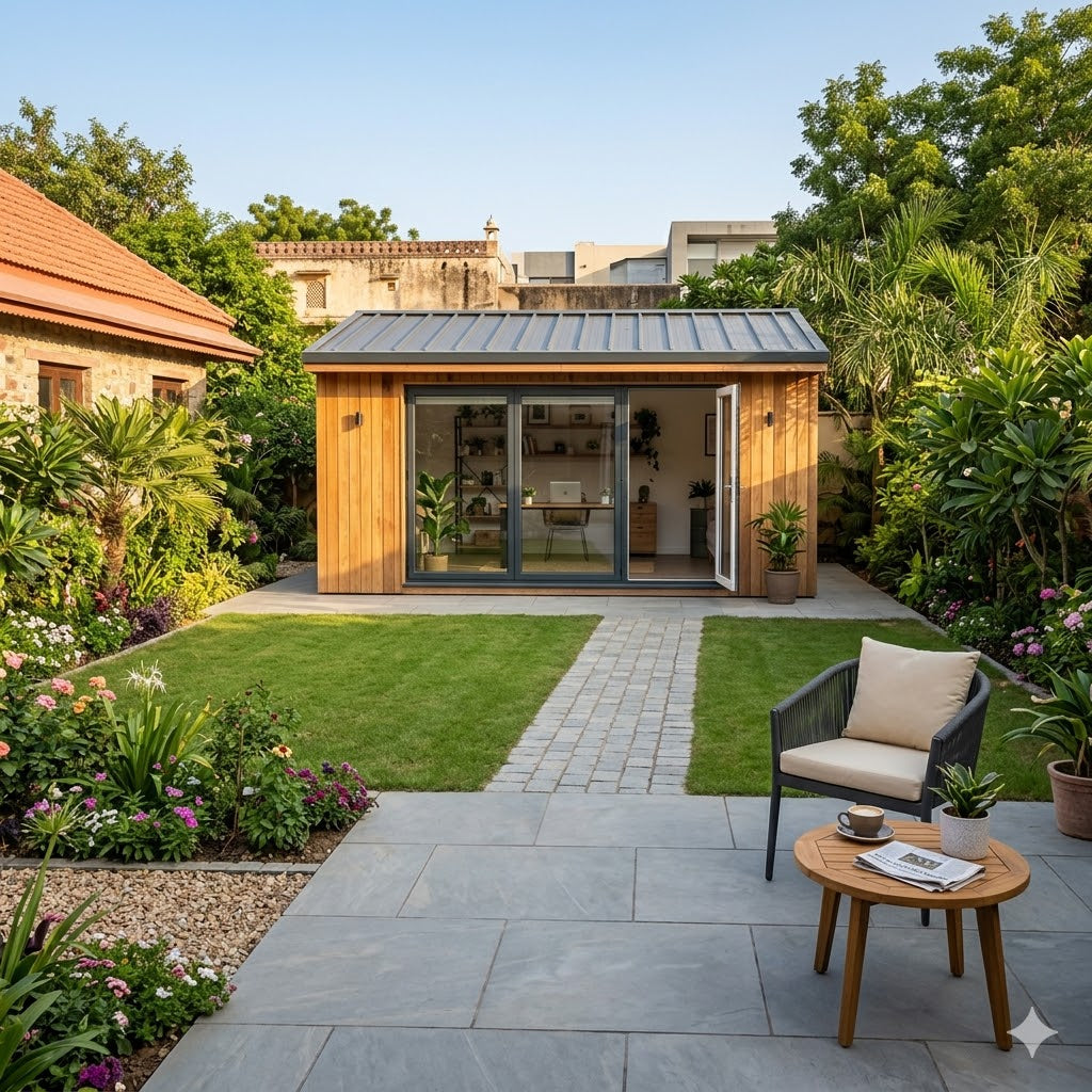 Garden Room Base: What Paving to Put Around Your Garden Office