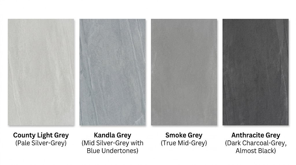 Grey Porcelain Paving Slabs Shades UK