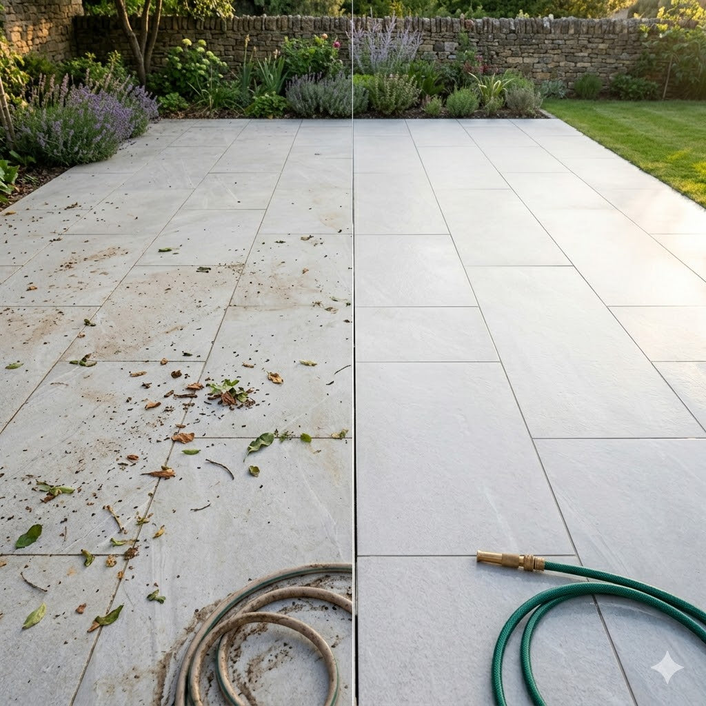 How to Clean Porcelain Paving: The Low-Effort Method That Keeps It Perfect