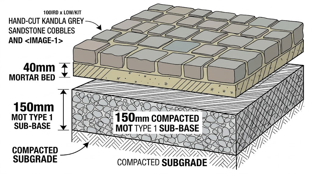 Kandla Grey Driveway Cobbles - Installation & Cost Guide