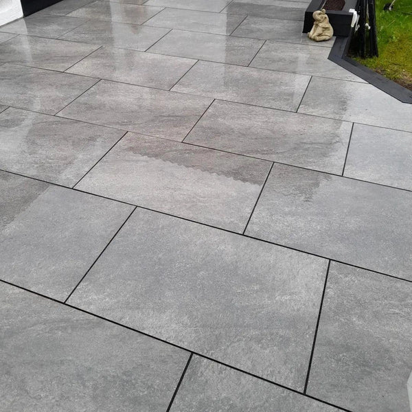 Hammerstone Nero Outdoor Porcelain Paving Tiles - 900x600 - 21.60sqm - 20mm - UniversalPaving