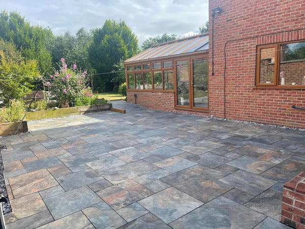 Rustic Slate Outdoor Porcelain Paving Tiles - Mix Pack - 20mm