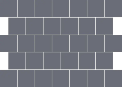 Square Stretcher Bond Pattern