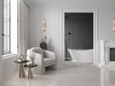 Ginza Ivory Gloss Indoor Porcelain Tile – 600×1200×9mm