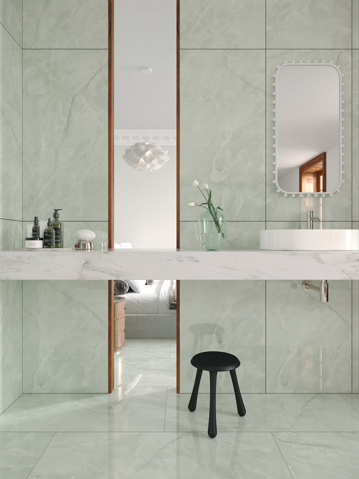 ginza mint gloss porcelain 600x1200