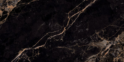 Jadore Black & Gold Indoor Porcelain Tile - 600x1200x7mm