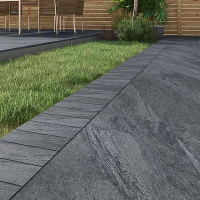 Anthracite Black Porcelain Setts - 200x100 - 20mm Anthracite Black Porcelain Setts - 200x100 - 20mm