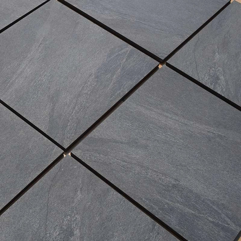 anthracite black porcelain paving 600x600