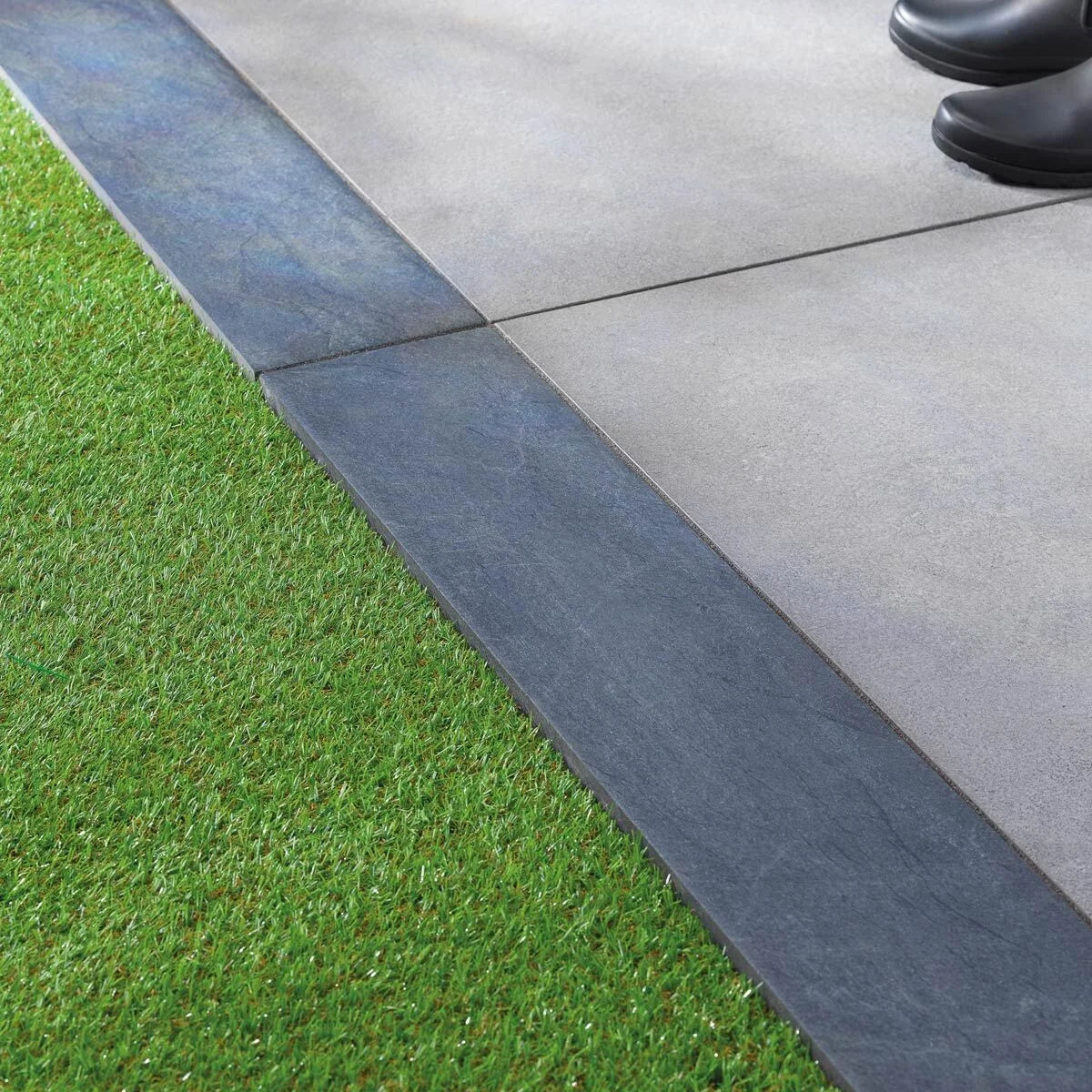 Anthracite Black Outdoor Porcelain Paving Tiles - 900x200 - 20mm