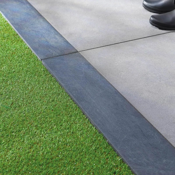 ANTHRACITE BLACK OUTDOOR PORCELAIN EDGING - Sample