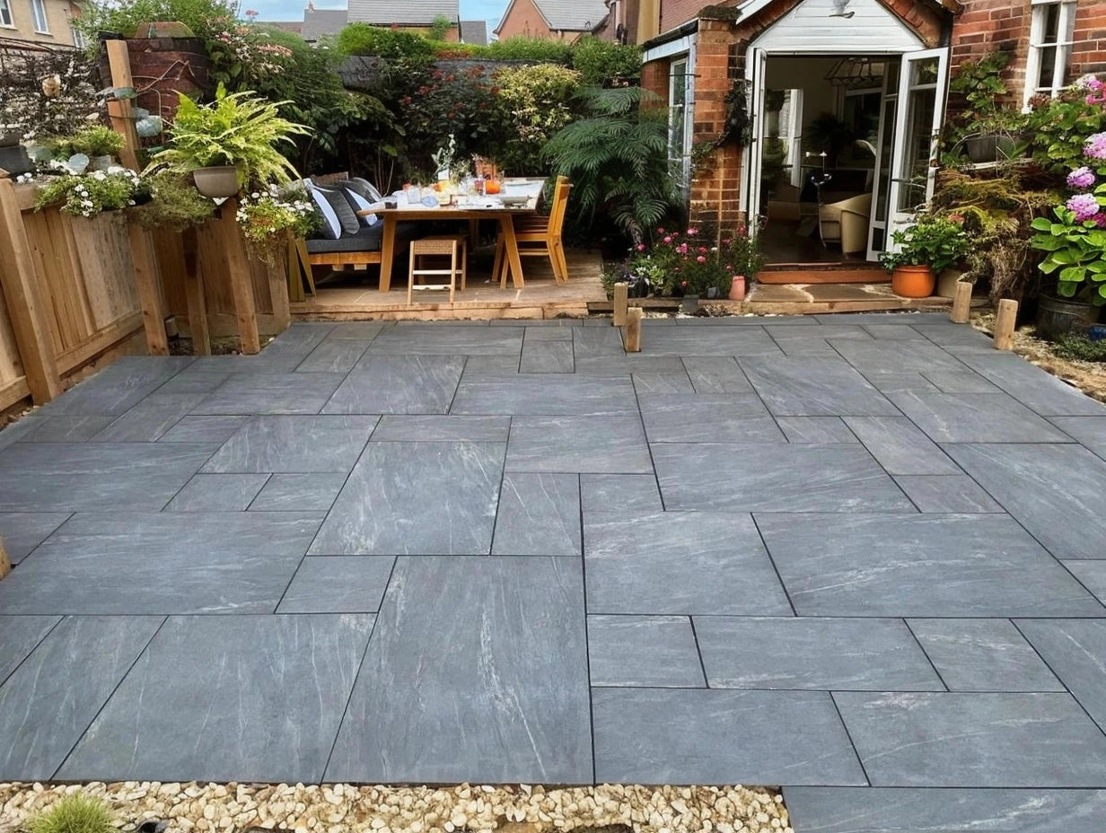 anthracite black porcelain paving mix pack