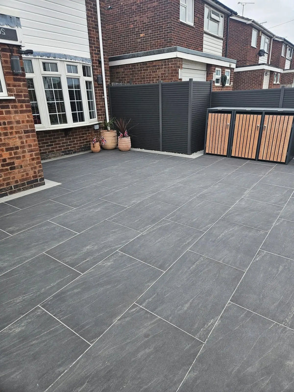 Anthracite Black Outdoor Porcelain Paving Tiles - 900x600 - 20mm